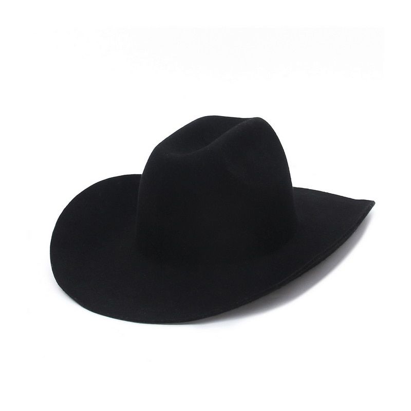 10 StylesFedora Hat Men Women Leopard Belt Bucklet Woolen Felt Hats Western Cowboy Fashion Black Jazz Hat Chapeau Sombrero Mujer