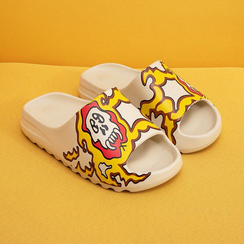 Women Platform Flat Slippers Outdoor Flip Flops Summer Beach Indoor Slippers Uni Men Non-slip Slides Home 36-45