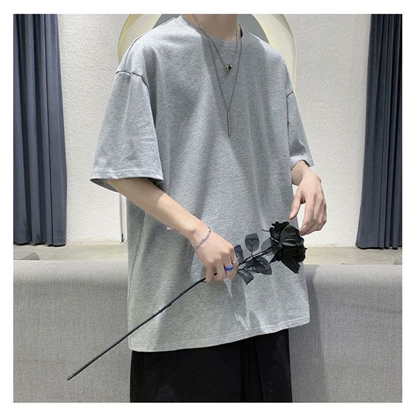 100% Cotton Five Half Sleeve Men's Women Summer T-shirt Loose Short-sleeved Casual Basic Shirt O Neck Solid Color Oversize