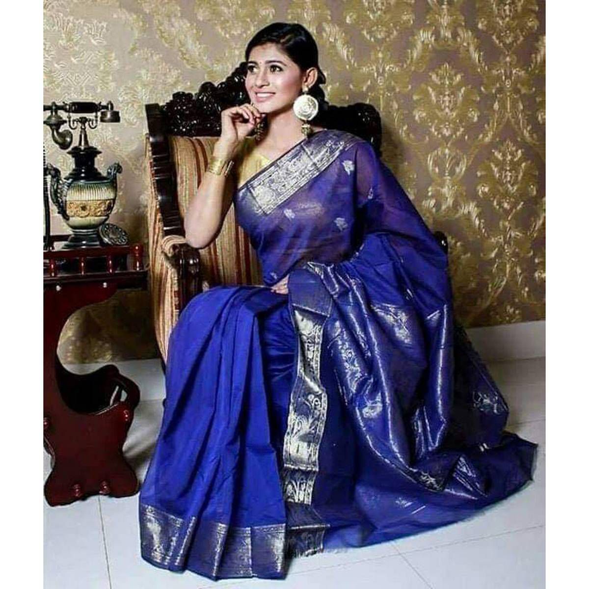 Jamdani Half Silk Sharee Without Blouse Piece For Women's By Sells Bazar BD