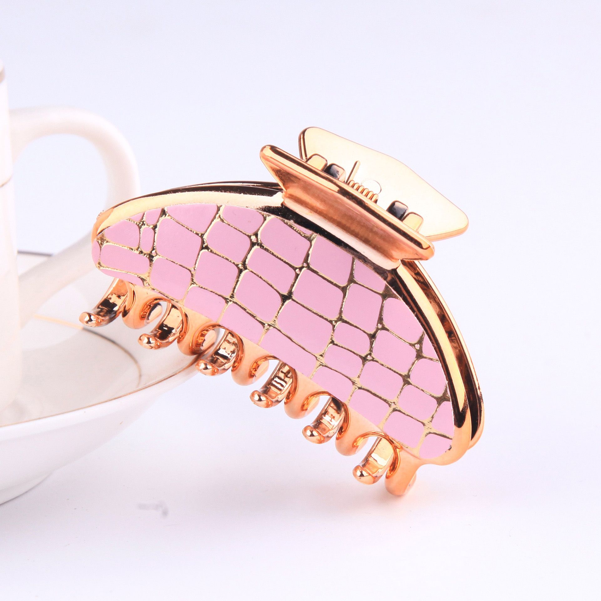 1 Pcs Fashion Women Retro Simple Alloy Leopard Plating Gold Hair Crab Retro Hair Clips Make UP Hair Adult Bath Clip