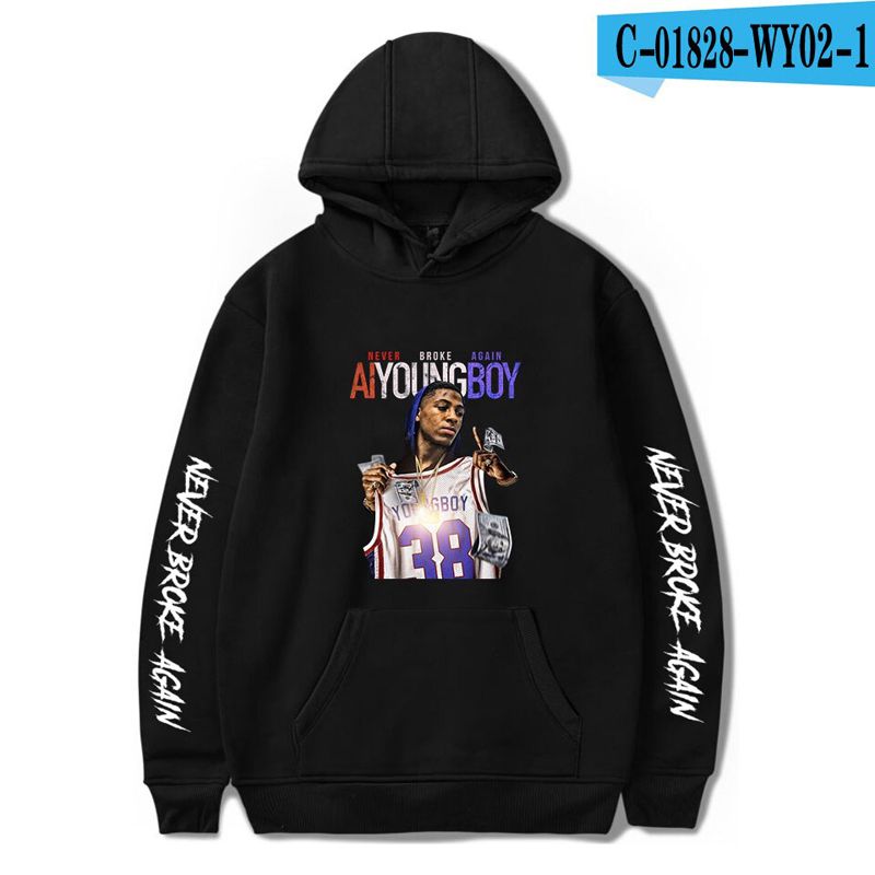Rapper YoungBoy Never Broke Again Hoodies Men Harajuku Sweatshirt Women Streetwear Clothes Korean Hooded Pullover Clothing