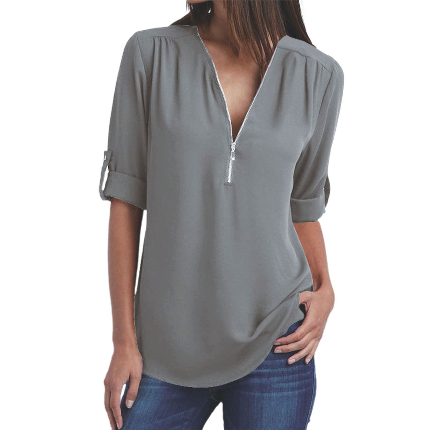 Women T-shirt Long Sleeve Tament Loose-fitting Blouse