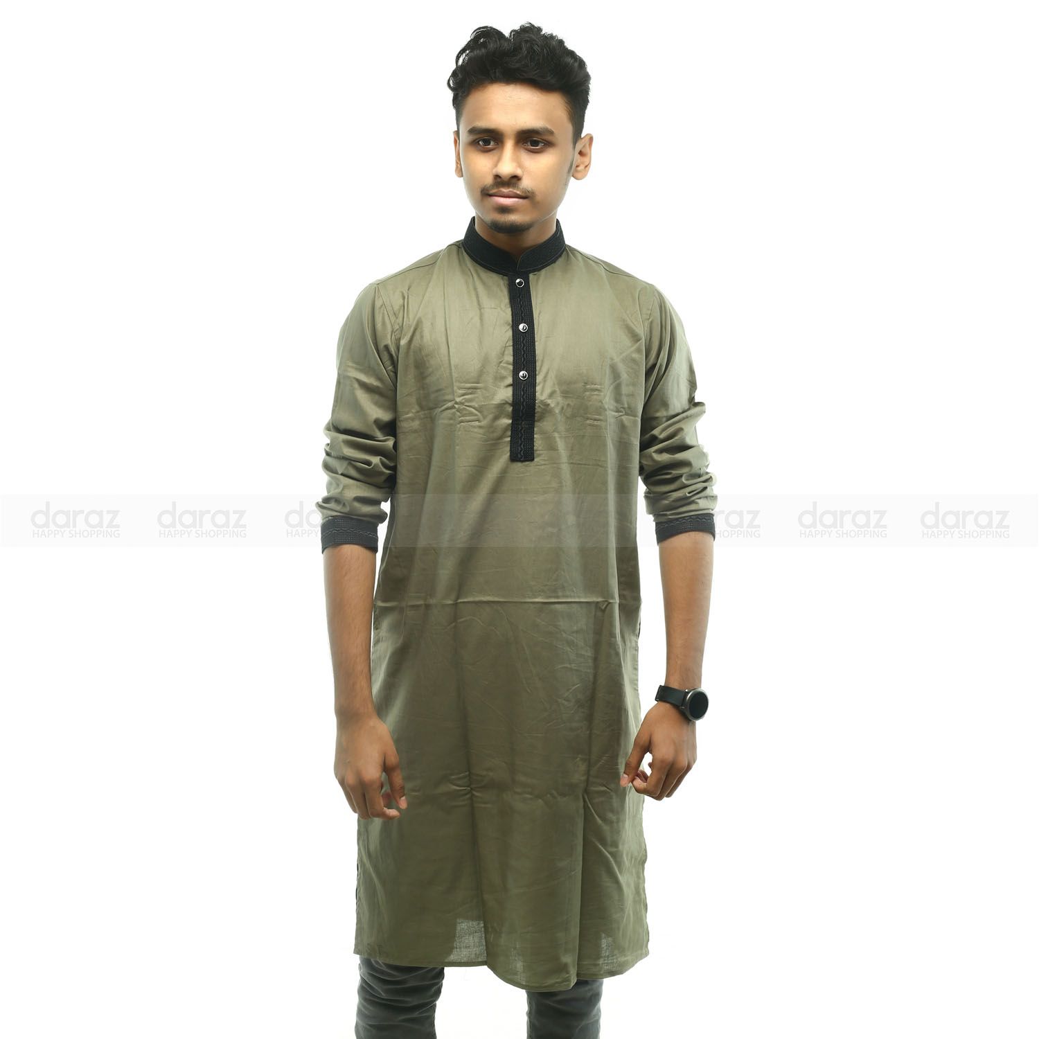 New 2020 Best Quality Stylish Semi Long Printed Cotton Slim Fit Panjabi Collection For Man