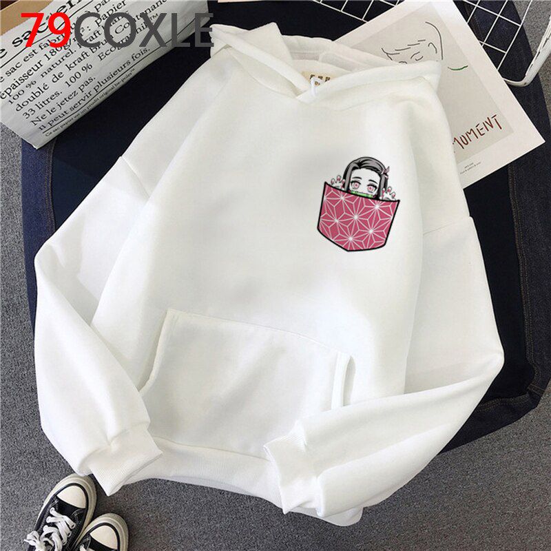 Japanese Anime Demon Slayer Kimetsu No Yaiba Hoodies Men Kawaii Cartoon Unisex Tops Tanjirou Kamado Graphic Sweatshirts Male