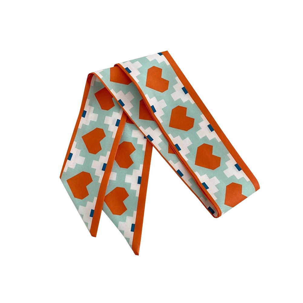 Yfashion Headbands Cloth French Style Retro Ribbon Silk Scarf ple Printed ied Hair Headdress color