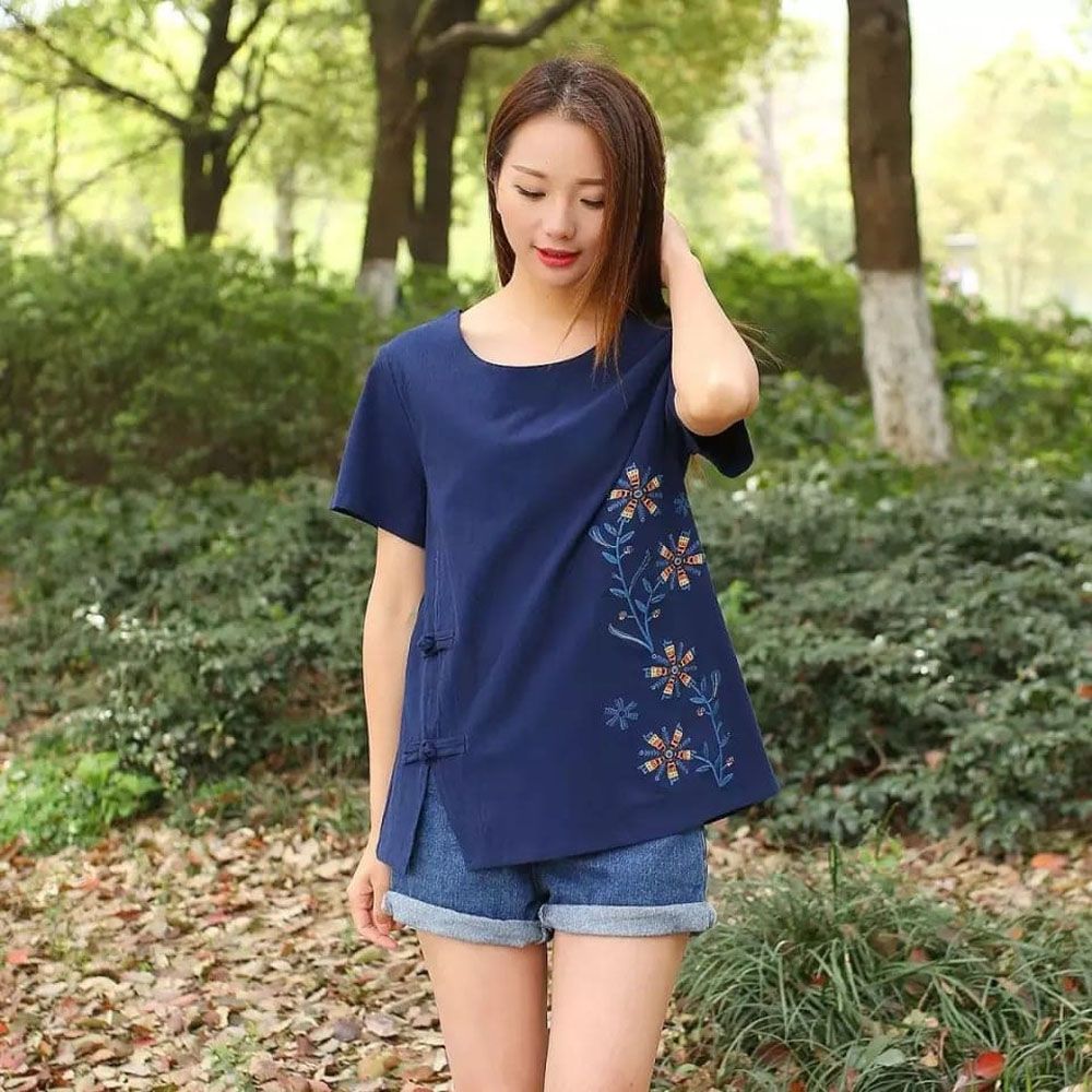 Fashion  Ladies Cotton  Short Sleeve Casual Girl'S Print New T-Shirt