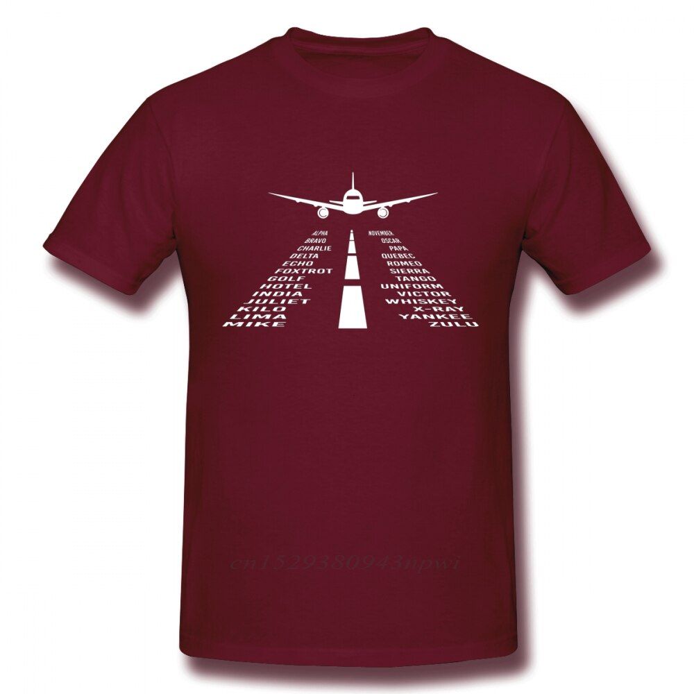 Novelty Airplane Phonetic Alphabet ot Gift T shirt Fashionable Streetwear T Shirt Organic Cotton Camiseta