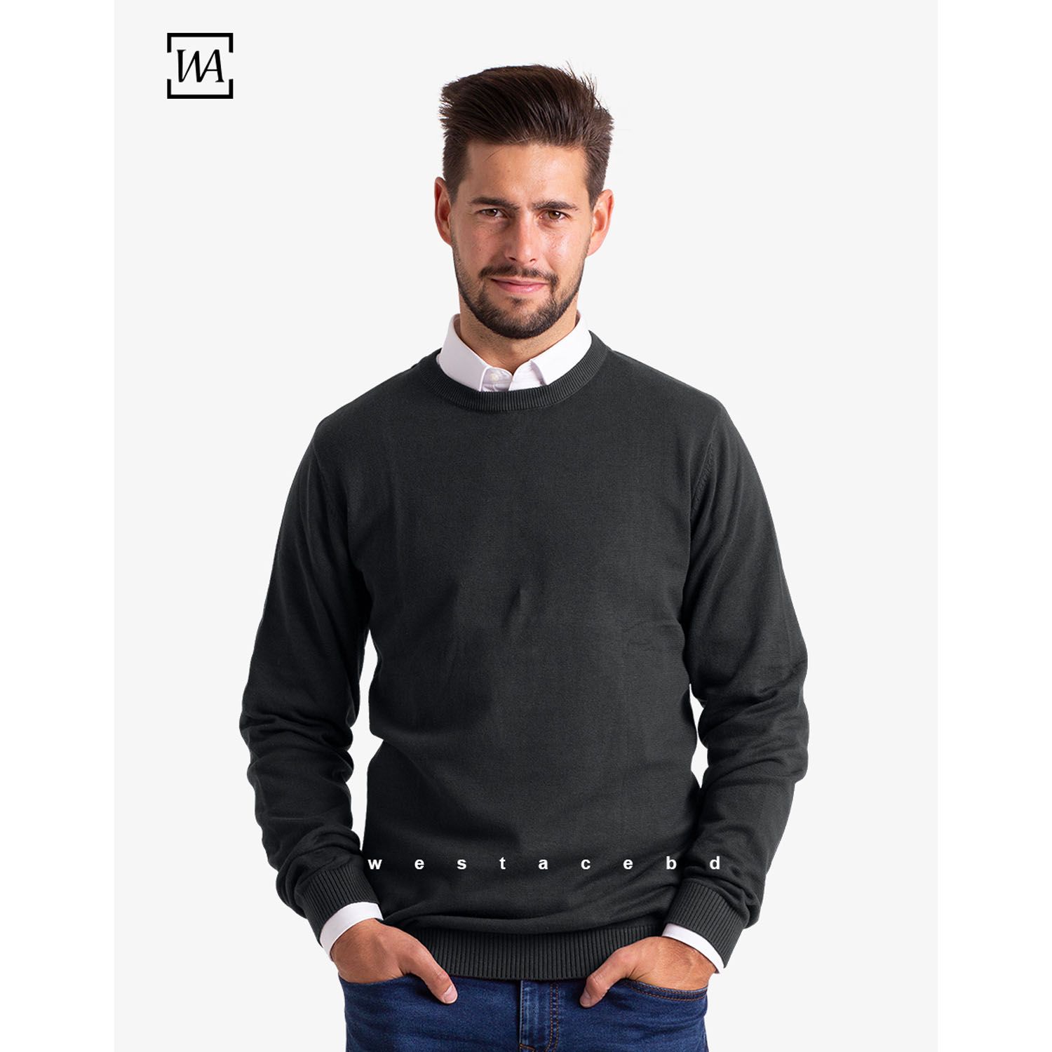 Mens Round Neck Sweater westAce