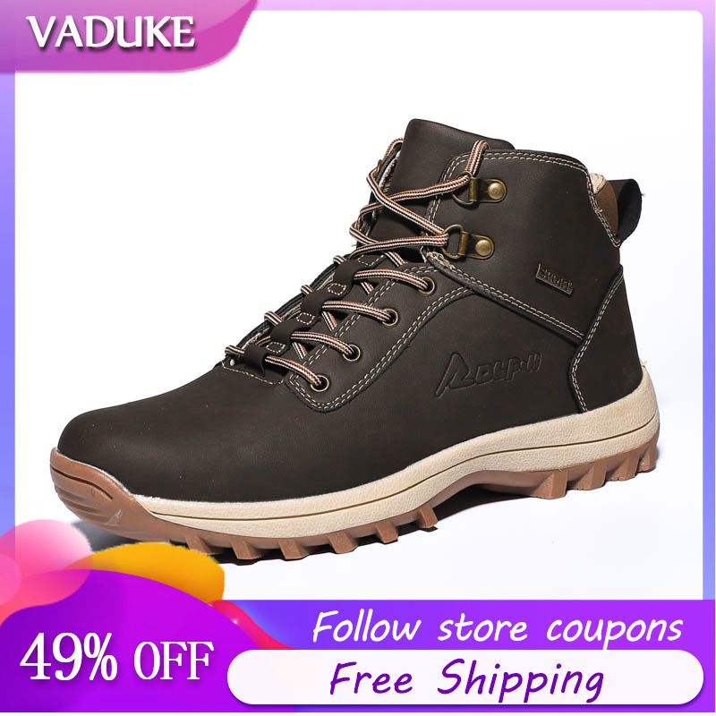 Boots For Men Men's Martin Boots Black High-top Men Shoesoutdoor Hiking Shoes For Men Fashion Non-slip Sneakers