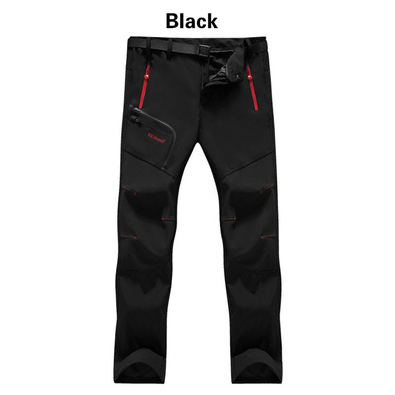 Winter Men's Waterproof Pants Outdoor Hiking Camping Fishing Sports Trousers Male Casual Soft Shell Fleece Warm Cargo Pants
