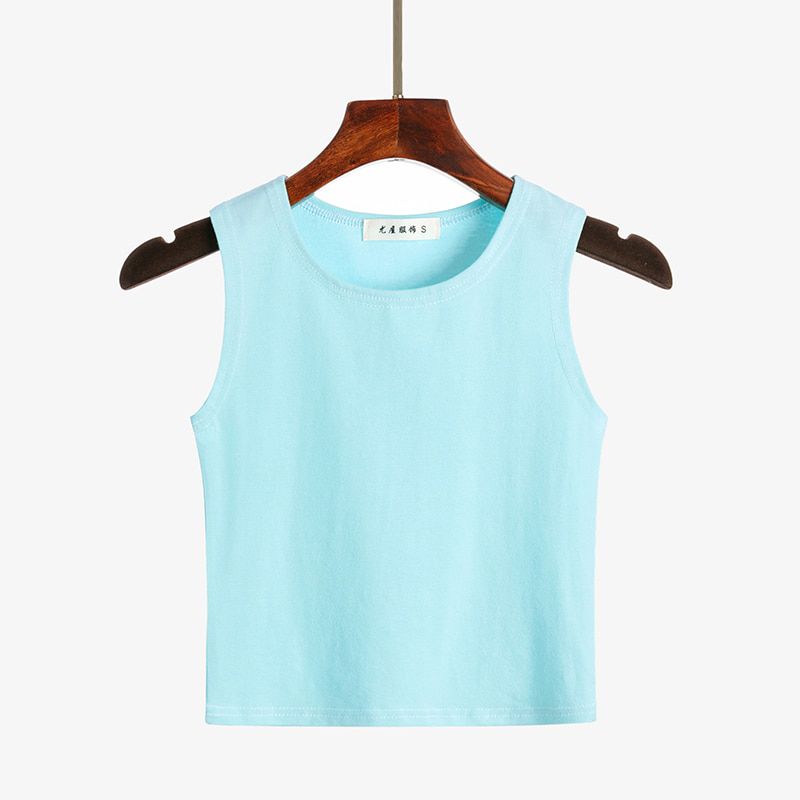 New Summer Style Women Cotton Tank Top for Ladies Multicolor Casual Tops Sleeveless Crop Tank Top Camisole 14 Colors