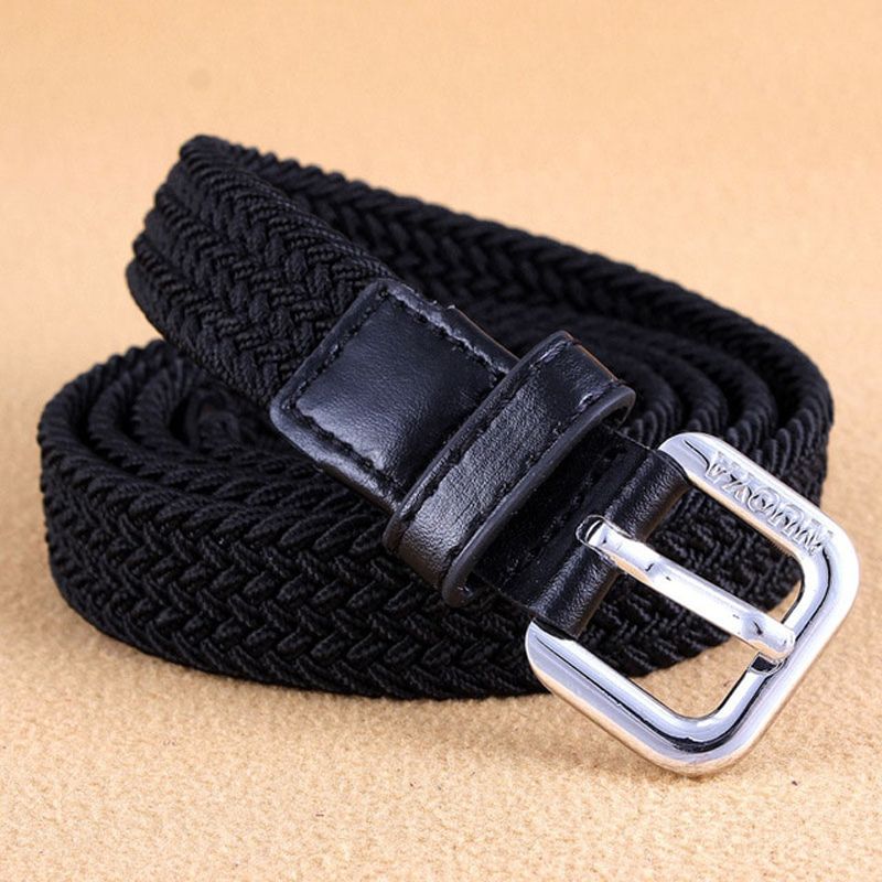 Best YBT Unisex canvas Belt Alloy Pin buckle Belt Parent-child suit Weaving Casual Simple Boys And Girls Elastic Force Belt