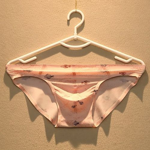 men's ice silk ultra-thin silky breathable translucent low waist briefs comfortable cool underpants male