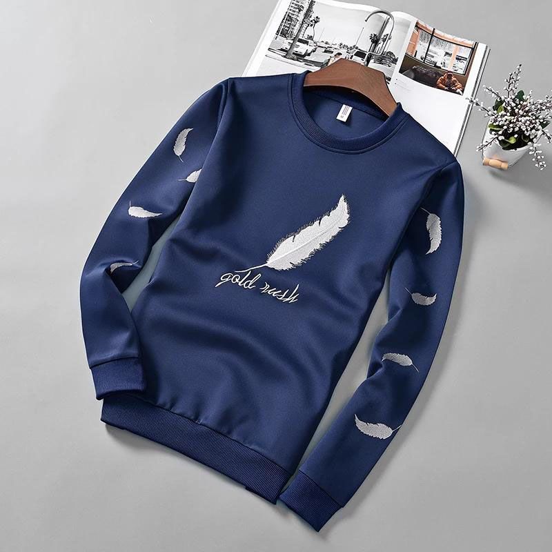 Navy Blue Cotton Full sleeve T-Shirt