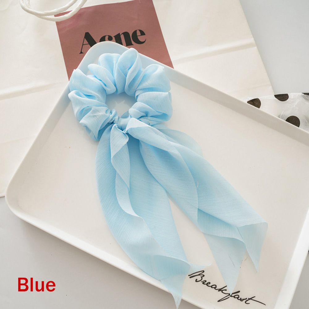 【ALLGOOD】Chiffon Hair Rope Scrunchies Ponytail Holder Ponytail Scarf Elastic Hair BanHair Ties Fashion Hair Accessories