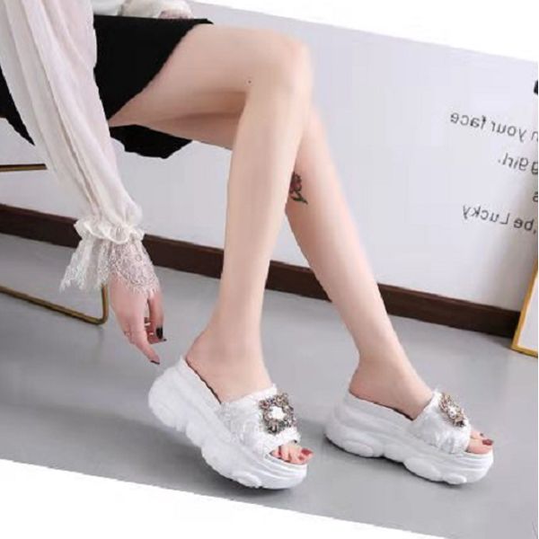Women's Slippers Thick-Soled Muffin Summer Outdoor FashionNew Wedge Slippers High Heel Height Increasing Insole Sandals