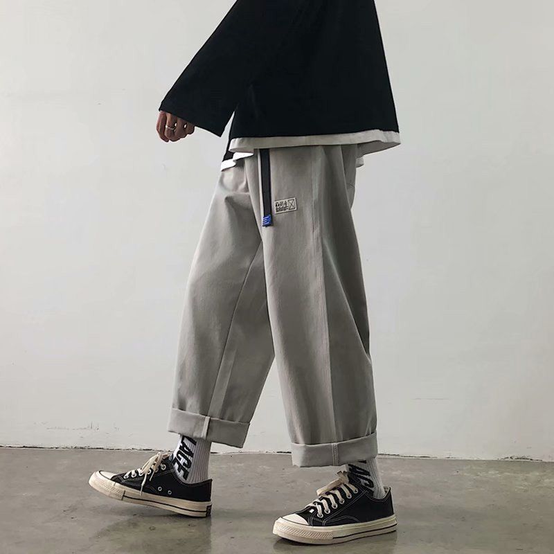 Men Casual Pants Four Colors Straight Spring Summer Autumn Solid Elastic Waist Simple Korean Style Fashion Breathable All-match