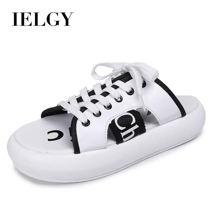 IELGY stylish platform slippers, Korean version of the Korean version of the wild sandals