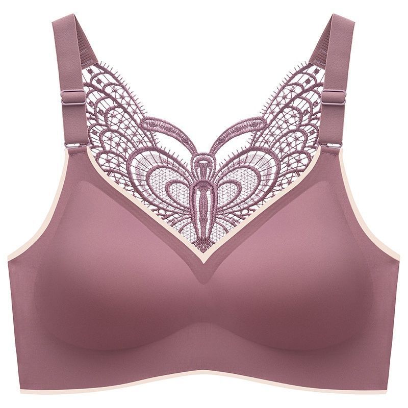 Big Size M--5XL New Style Women no Steel Ring Bra Underwear Female Butterfly Beautiful Back Outer Wear Gathered Comfortable Lady Vest Fashion Undergarments