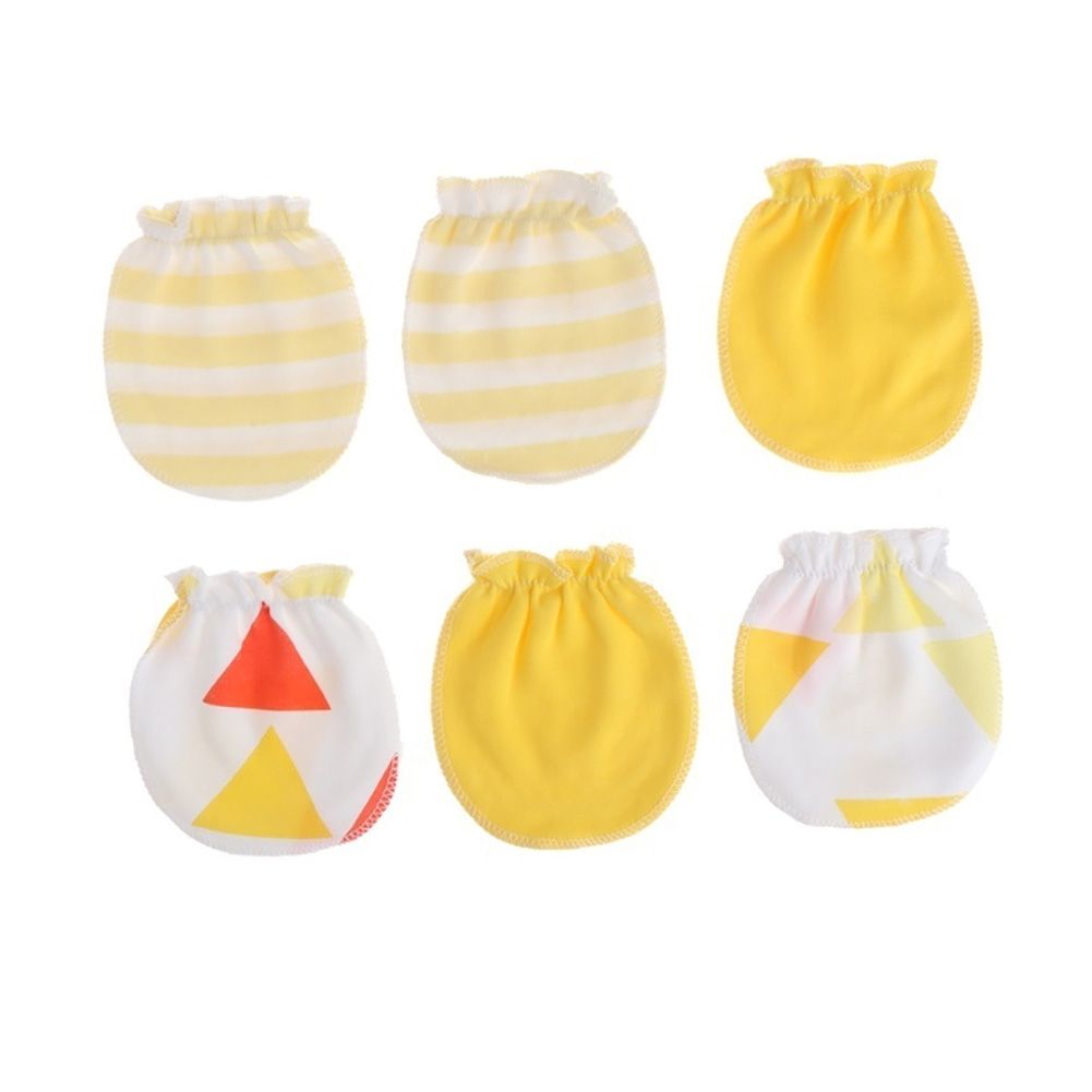 3Pairs/Set Breathable Adjusle Newborn Baby Cottonttens Anti Scratch Gloves