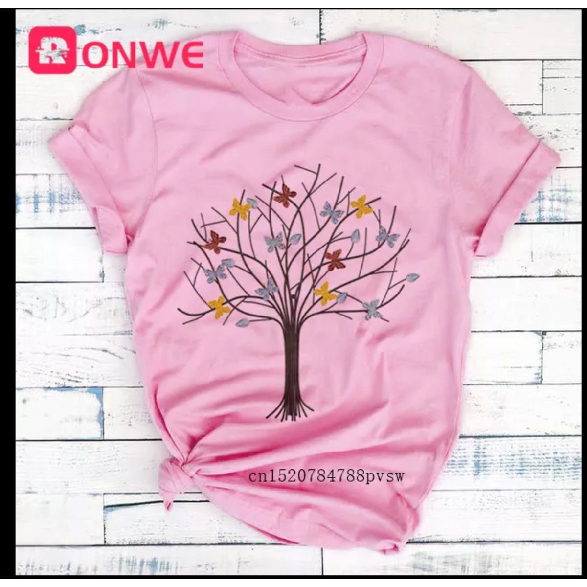 2 Color Pink & White Half Sleeve  Ladies T-Shirt, Ladies T-shirt, Girl T-Shirt, Female T-Shirt,