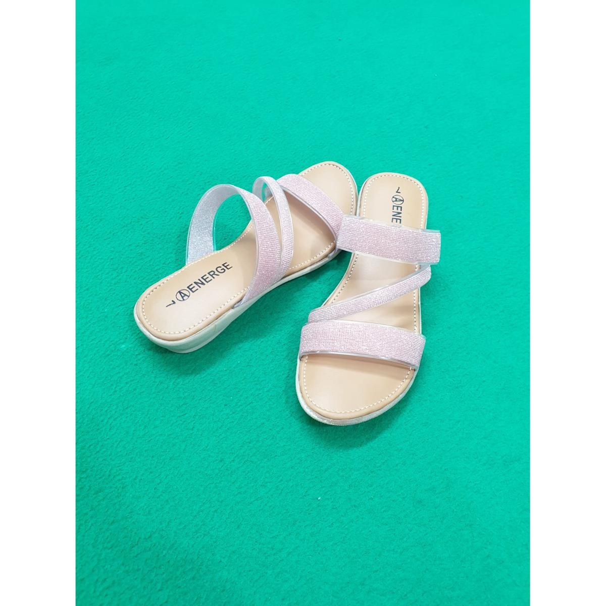 Ladies artificial leather smart heels sandals