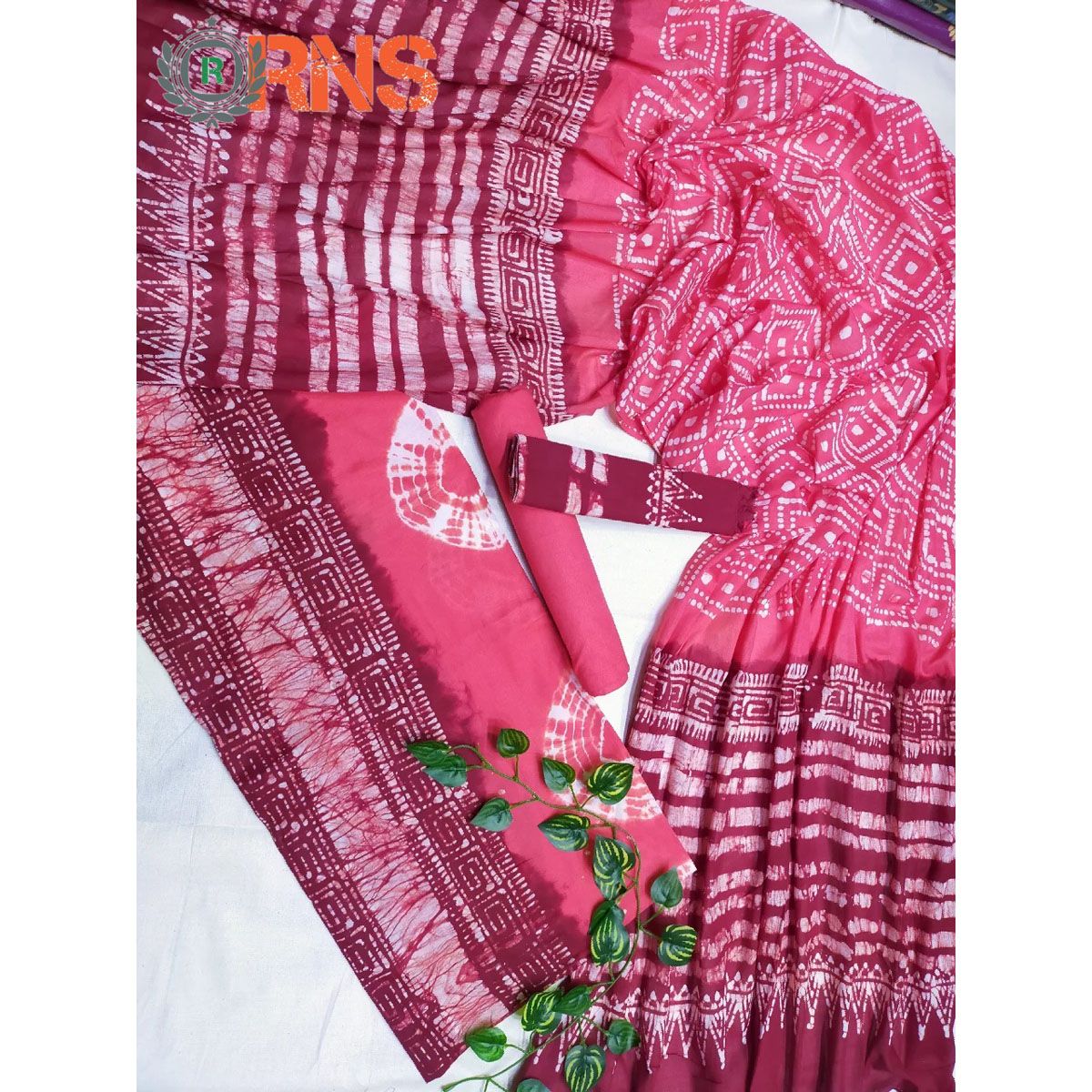 Fashionable Bekci Batic Pure Cotton Dress For Woman