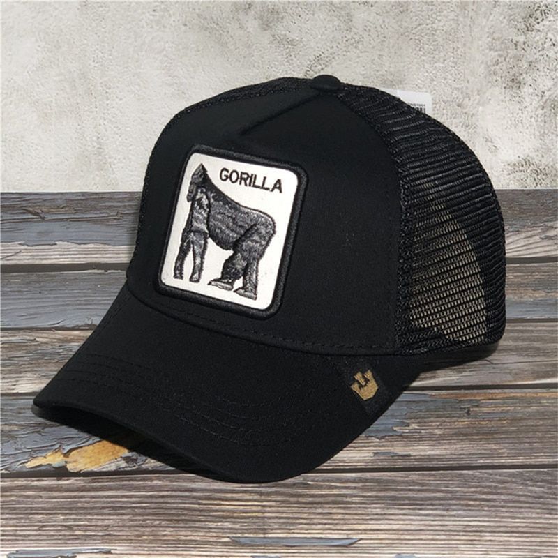 1pc Adjustable,Roaring Bear New Multiple Black Elephant Animal Exquisite Embroidered Baseball Cap Trucker Snapback Hat Adjustable farm cap