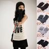 Women\'s Fashion Knitted Arm Fingerless Longtten Wrist Elastic Warm Gloves