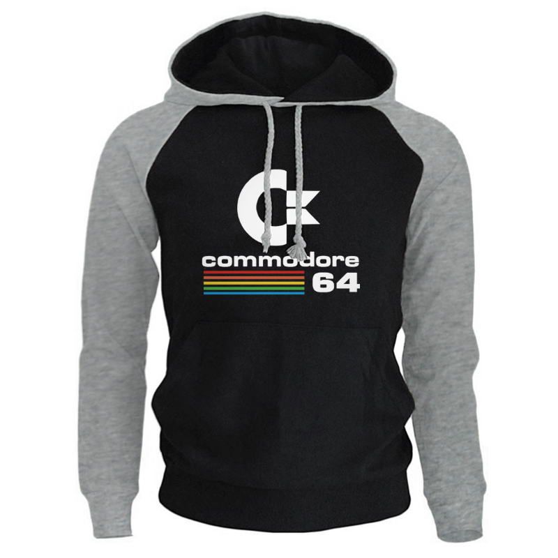 Commodore 64 Hoddies Men C64 SID Amiga Retro 8-bit Ultra Cool Design Mens Hooded Sweatshirts Arrival Fashion Male hoody