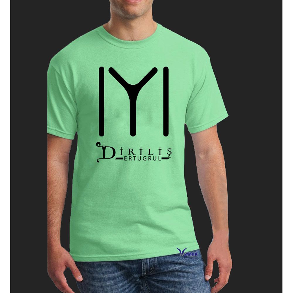 Dirilis Ertugrul Sky Blue T-Shirt For Men - T Shirt For Man - T Sirt