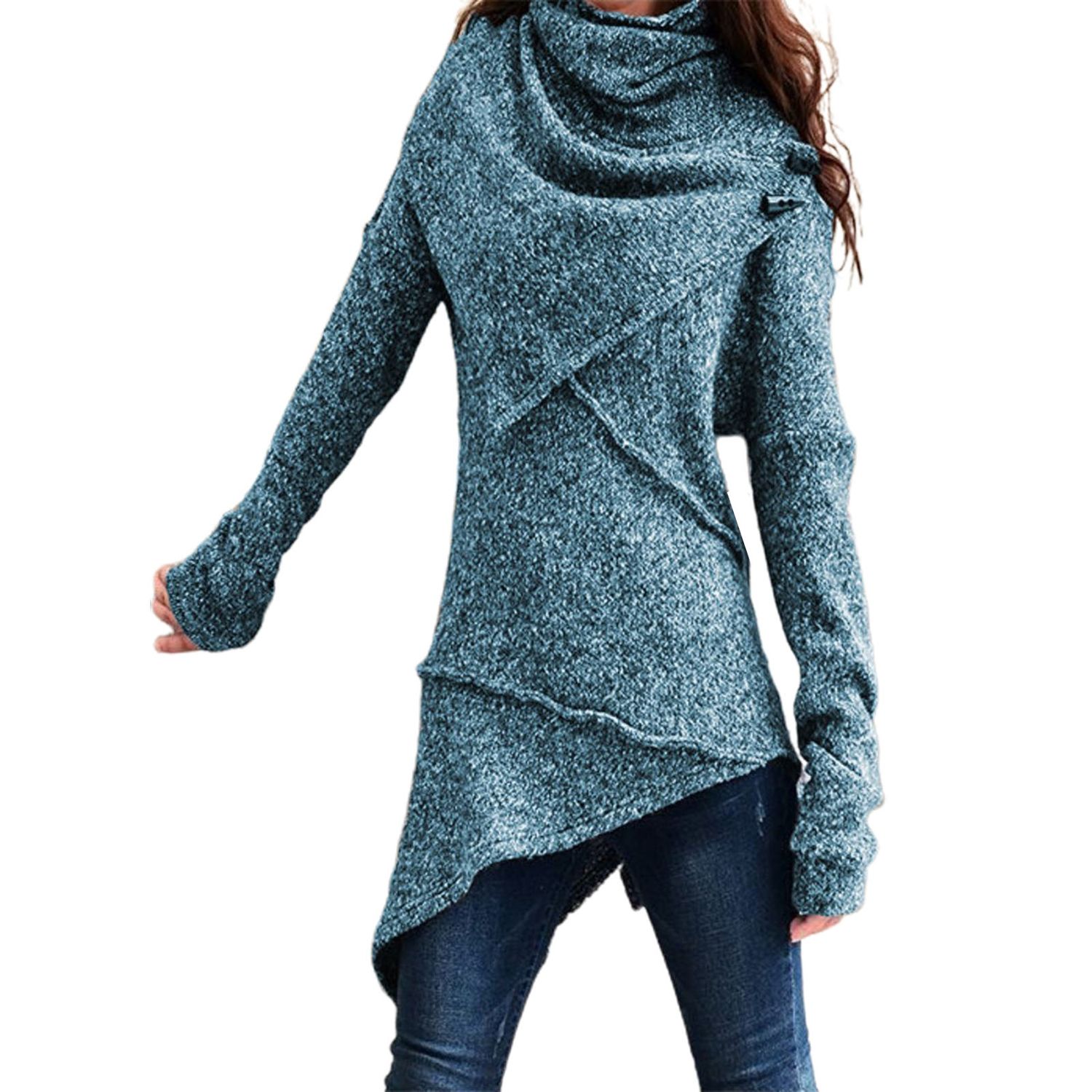 Knitted Jumpers Long Sleeve Splicing Design Knitting Sweater