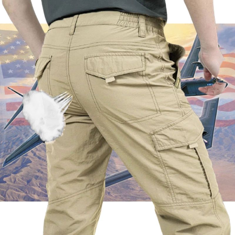 Men's  Pants Multi cket Elastic Waist  Trousers Male Casual Cargo Pants For Men Clothing Slim Fit 5XL
