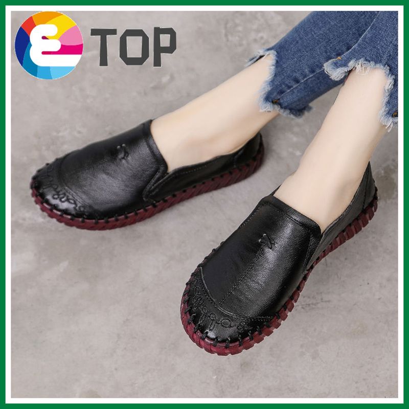 Fashion Women Shoes Leather Loafers Women Casual Shoes Soft Comfortable Shoes Women Flats Handmade Moccasins