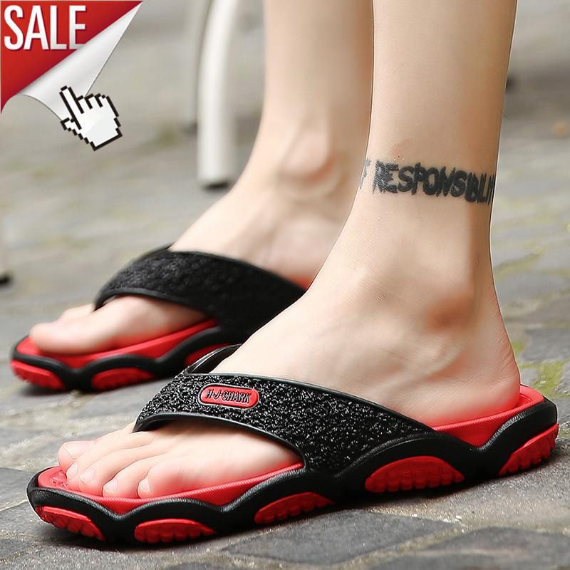 Summer Men Slippers Big Size 39-45 Fashion Non Slip Men Flip Flops Outdoor Soft Casual Shoes Men House Slippers Beach Sandals Men Shoes