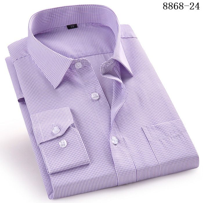 Men Dress Long Sleeve Shirt Brand New Fashion Designer High Quality Solid Male Clothing Fit Business Shirts White Blue Black 4XL