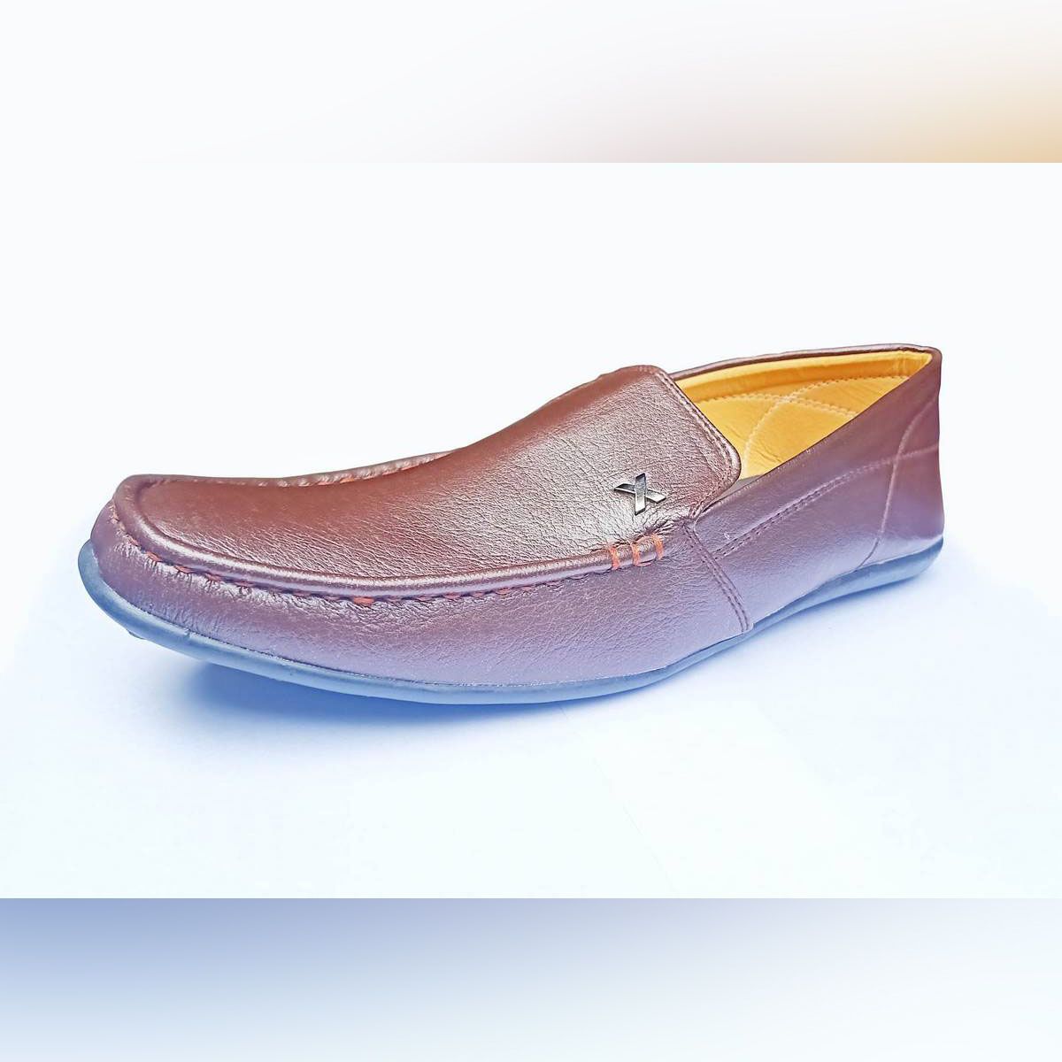 Chocolate Leather Loafers for Men by Mosharrof Store