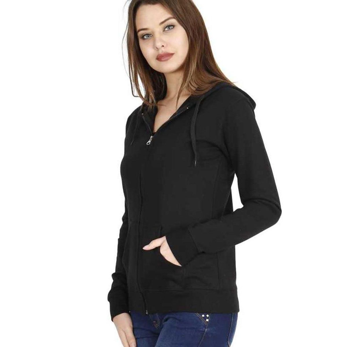 Female Phillies Long Sleeved Winter Hoodie Black(null)
