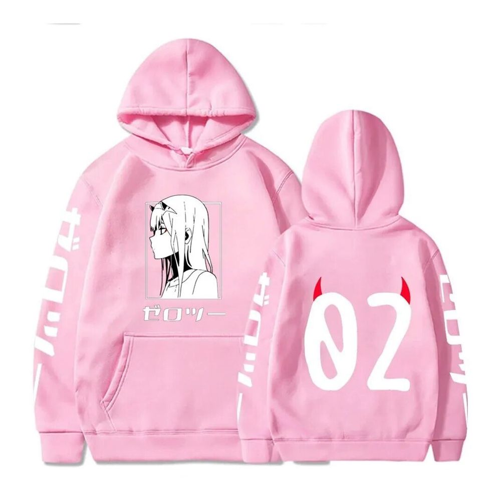 Anime Darling In The Franxx Zero Two  Hop Manga Hoodie Japanese Streetwear Women Men Spring and Autumn Hoodies Sweatshirts