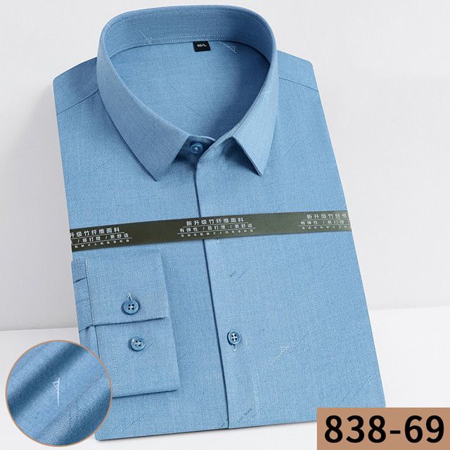 Men's Dress Shirt Standard-fit Checks/Stripes (Patterned) No Pocket Long Sleeve Soft Bamboo-fiber Versatile Casual Plaid Shirts