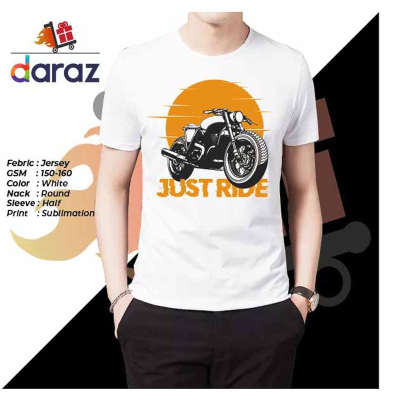 Just ride tshirt for men