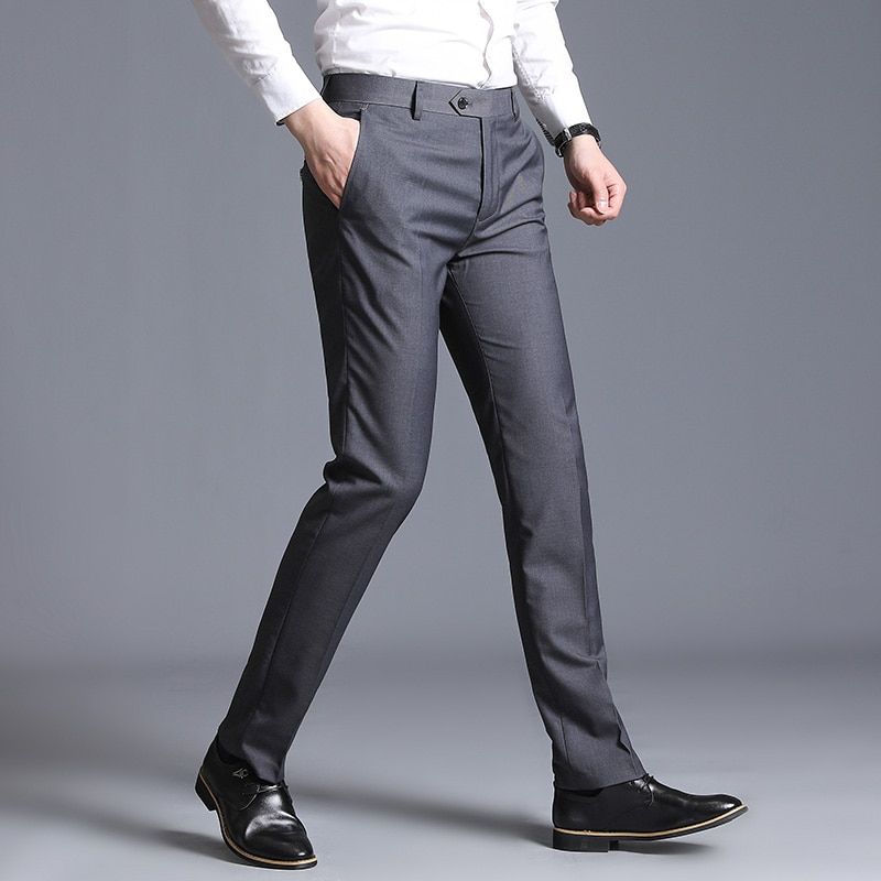 2020 Mens Slim Fit Business Dress Pants for Men Suit Pants Men Spring Formal Suit Trousers Black White Blue Dress Pants Men