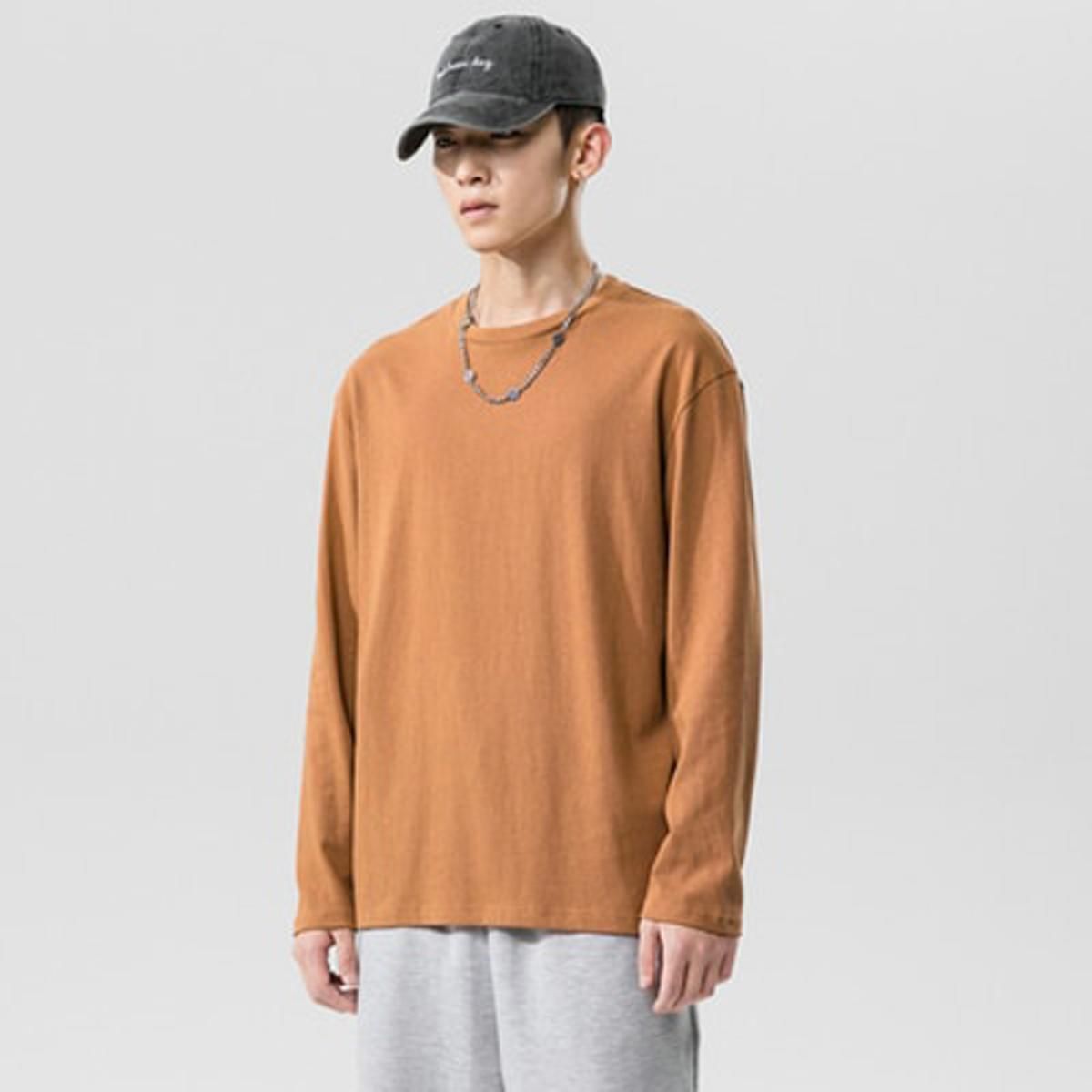 Spring  Men's T Shirt O Neck Patchwork Long Sleeve T Shirt Mens Clothing Trend Plus Size Top Tees Shirts M-5XL