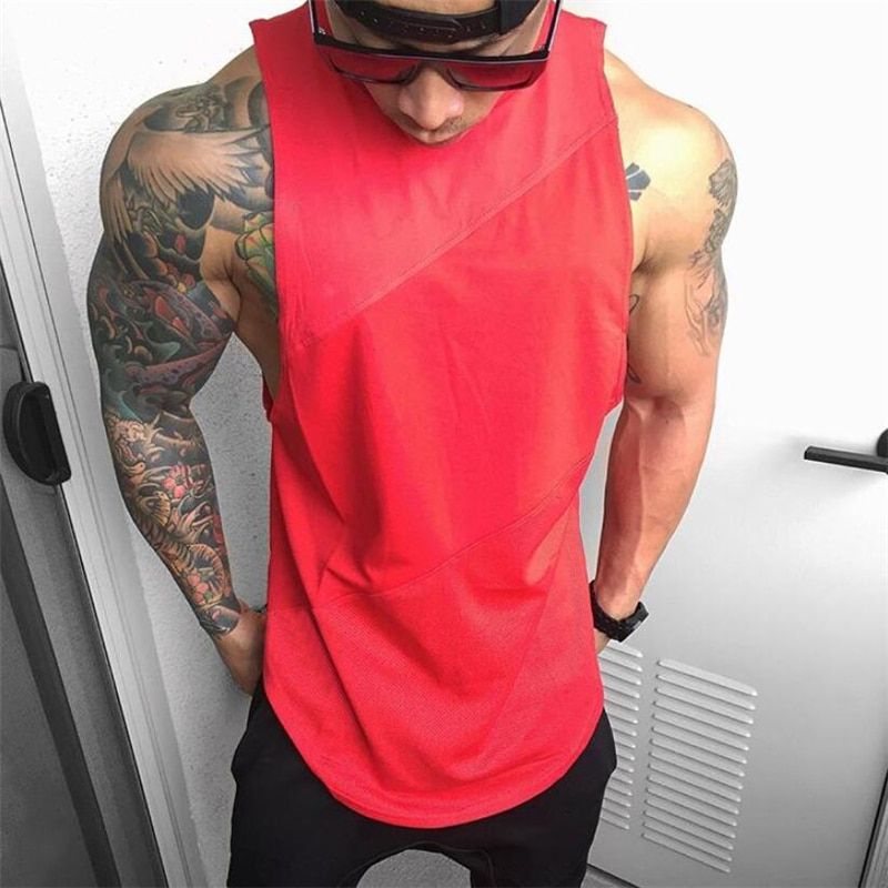 Muscle guys Bodybuilding Singlets Mens muscle shirt gym TaTops stringer Mens Vest fitness Men's Clothing hop tanktop