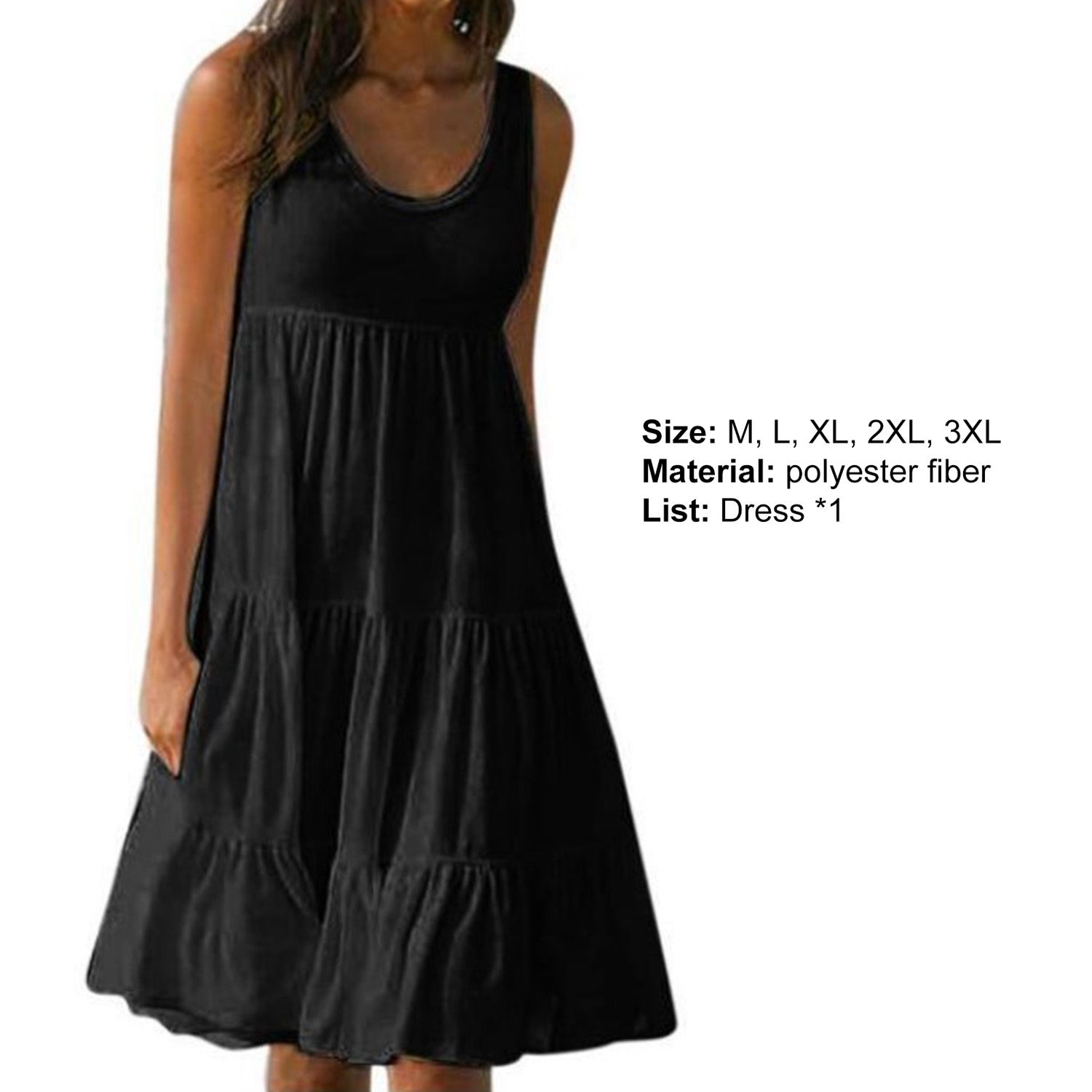 Party Dress Solid Color Pure Color Loose-fittingdi Dress