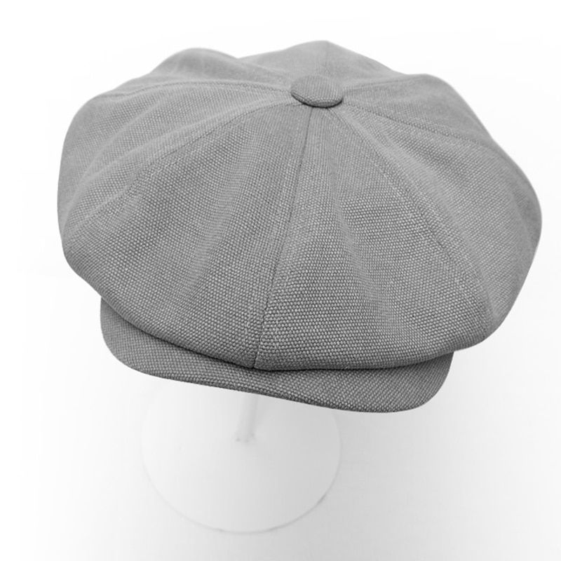 Casquette Cotton Canvas Blue Men's Newsboy Hat Gentleman Berets Lady Retro England Cowboy Hat Literary Octagonal Cap BLM43
