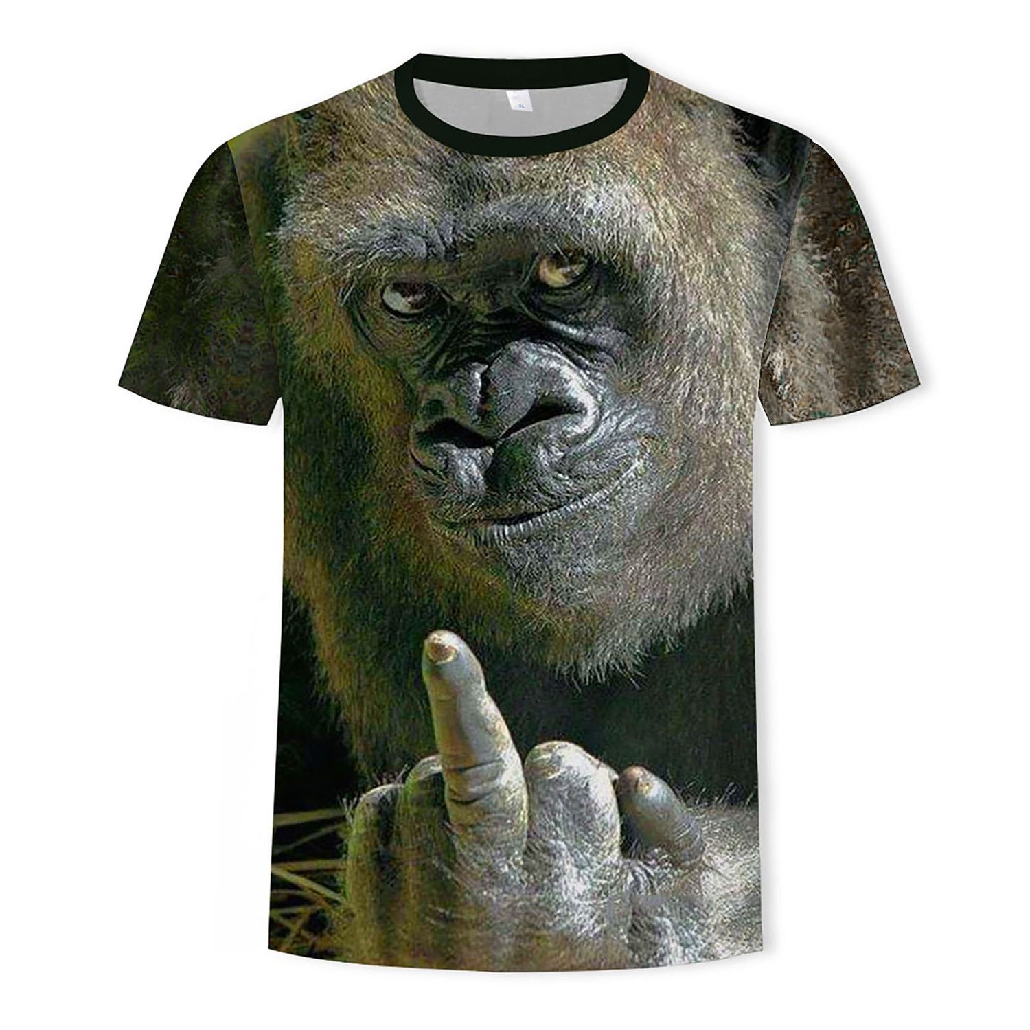 Men Shirt Short Sleeve Breathable Polyester 3D T-shirt for Daily Life