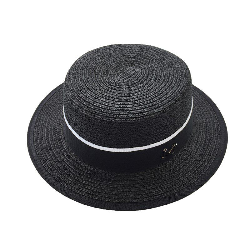 Flat Top Straw Spring Summer Men and Women Trip Caps Leisure Beach Sun Hats M Letter Fashion Flower Beach Hat