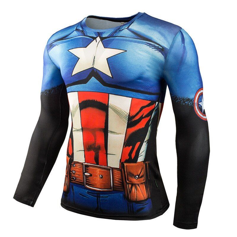 Black Panther Shirt Men Sportswear Compression Shirts Long Sleeve Gyms Fitness Top Tees Workout Clothing  Black Panther T Shirt